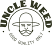 Logo UncleWeed homme au chapeau faisant un clin d'œil et slogan Good Quality Only.