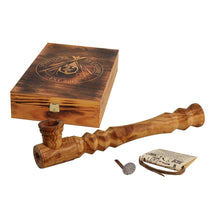 Charger l'image dans la visionneuse de la galerie, Calumet en bois d'olivier et boîte de rangement